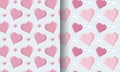 Heart Pattern Duo Glossy Mixed Styles Royalty Free Stock Photo