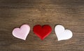 Heart pattern, A lot of hearts. on the wooden background