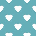 Heart pattern seamless blue