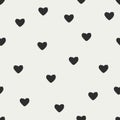 Heart pattern. Seamless endless background, repeating print for romantic holiday fabric, textile. Printable love texture design Royalty Free Stock Photo