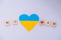 Heart pattern, yellow and blue flag of Ukraine. Peace concept