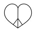 Heart Peace Lined