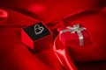 Heart pendant in a gift box Royalty Free Stock Photo