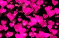 Pink Heart brokeh blurred background Royalty Free Stock Photo