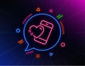 Heart with phone line icon. Love emotion sign. Vector Royalty Free Stock Photo