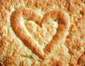 Heart on the pie for Valentine's Day, Anniversaries Royalty Free Stock Photo