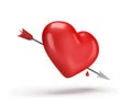 Heart pierced with an arrow