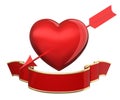 Heart pierced arrows Royalty Free Stock Photo