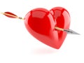 Heart pirced by arrow Royalty Free Stock Photo