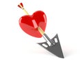 Heart pirced by arrow Royalty Free Stock Photo