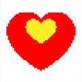 Heart Pixel Art, Heart Shape, Emotion, Affection, Love, Valentine Icon