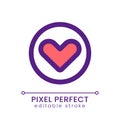 Heart pixel perfect RGB color ui icon Royalty Free Stock Photo