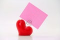 Heart Placecard Pink Royalty Free Stock Photo