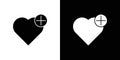 Heart plus icon linear logo isolated Royalty Free Stock Photo