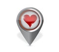 Heart pointer illustration design