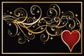 Heart poker banner Royalty Free Stock Photo