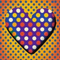heart with polka dots of different sizesÃÂ± AI generated Royalty Free Stock Photo