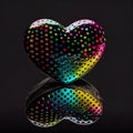heart with polka dots of different sizesÃÂ± AI generated Royalty Free Stock Photo