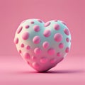 heart with polka dots of different sizesÃÂ± AI generated Royalty Free Stock Photo