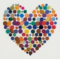 heart with polka dots of different sizesÃÂ± AI generated Royalty Free Stock Photo
