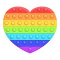 Heart popit toy icon cartoon vector. Sensory game