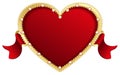 Heart in precious frame. Gift on Valentines Day Royalty Free Stock Photo