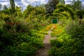 Alley of Flowers in Monet`s Garden in Giverny, Normandy, France