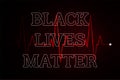 Black lives matter. Hashtag in social networks. Police violence. Stop the violence.
