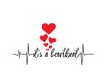 It`s a heartbeat, cardiogram illustration isolated