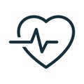 Heart pulse cardiogram icon