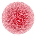 Heart Pulse Icon Round Globula Mosaic Royalty Free Stock Photo