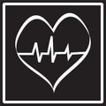 Heart pulse icon Royalty Free Stock Photo