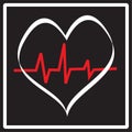 Heart pulse icon Royalty Free Stock Photo