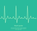 Heart pulse outline graphic. Health background. Eps10. Vector illustration