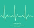 Heart pulse outline graphic. Health background. Eps10. Vector illustration