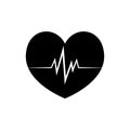 Heart pulse . vector Simple modern icon design illustration