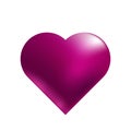 Heart in purple tones on a white background