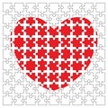 Heart puzzle. Love and relationship concept.