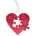 Heart puzzle tag