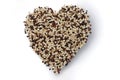 Heart of quinoa seeds