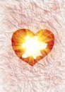 Heart radiating light Royalty Free Stock Photo