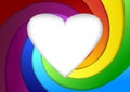 Heart on a rainbow - valentine background