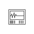 heart rate, death outline icon. detailed set of death illustrations icons. can be used for web, logo, mobile app, UI, UX