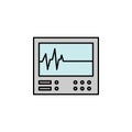 heart rate, death outline icon. detailed set of death illustrations icons. can be used for web, logo, mobile app, UI, UX