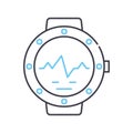 heart rate line icon, outline symbol, vector illustration, concept sign Royalty Free Stock Photo