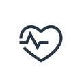 heart rate monitor icon vector from medical concept. Thin line illustration of heart rate monitor editable stroke. heart rate Royalty Free Stock Photo