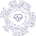 heart rate vector icon. heart rate editable stroke. heart rate linear symbol for use on web and mobile apps, logo, print media. Royalty Free Stock Photo