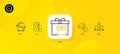 Heart rating, Restructuring and Luggage minimal line icons. For web application, printing. Vector