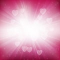 Heart Rays Background