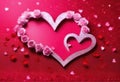 heart with red background